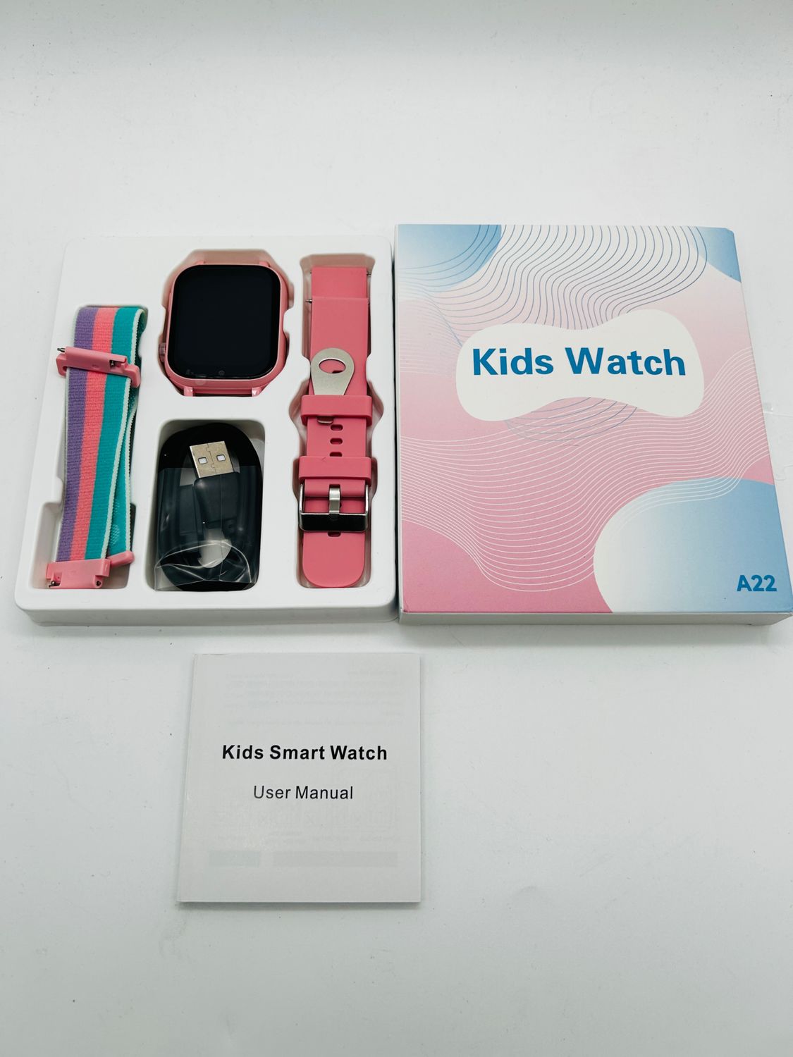 PTHTECHUS Smartwatch dla dzieci A2201 (Różowy)