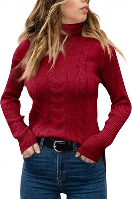 GeGekoko damski sweter z golfem
