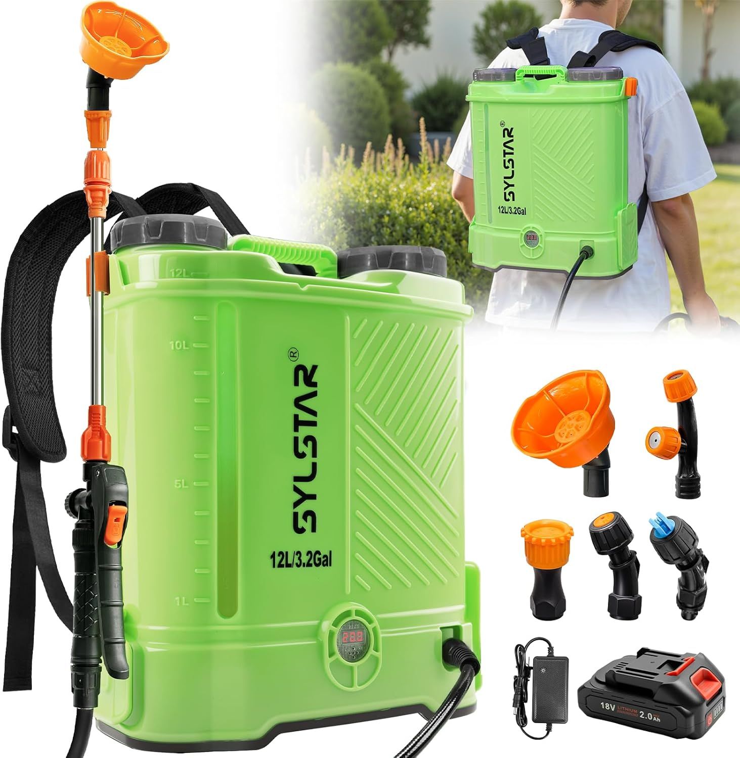 SYLSTAR opryskiwacz ciśnieniowy 12 l, 5,5 bara, elektryczny