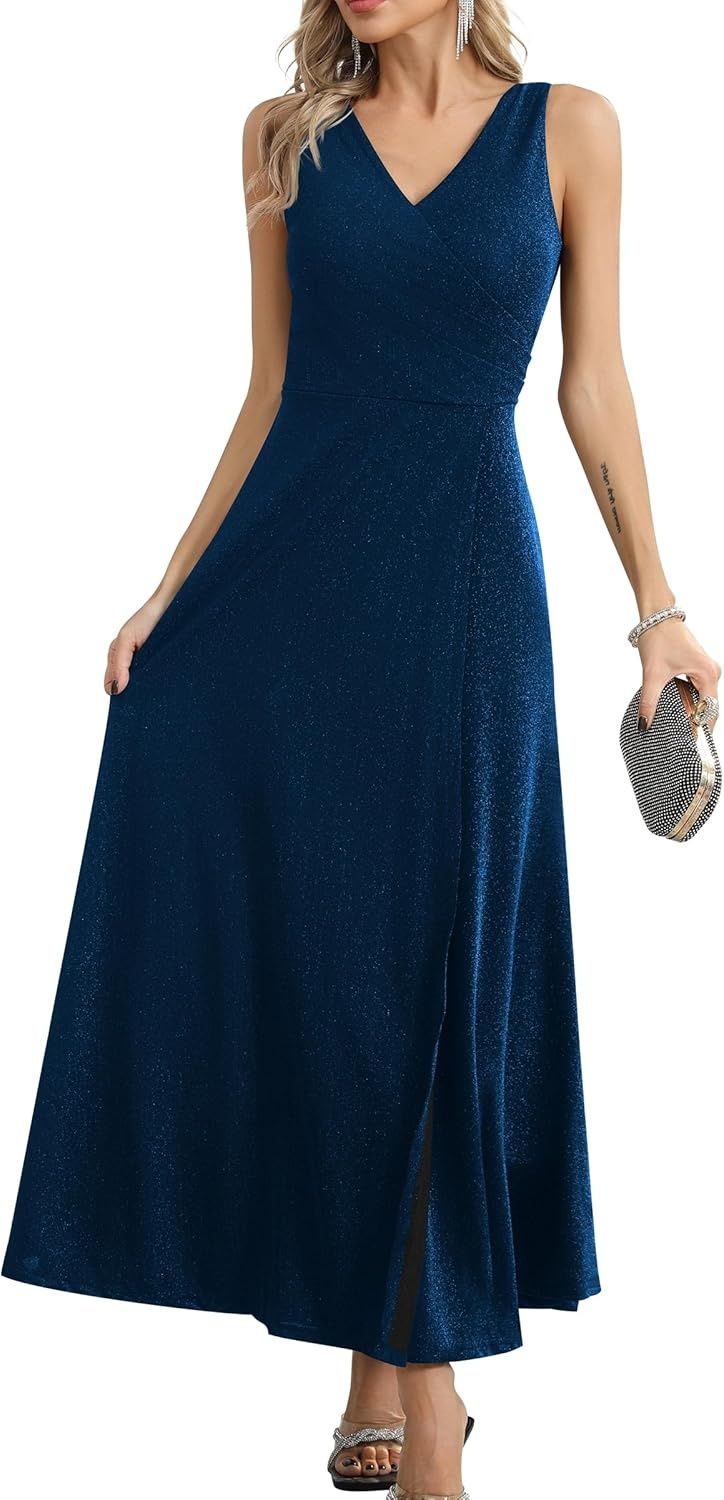 Elegancka Sukienka Maxi z Rozcięciem