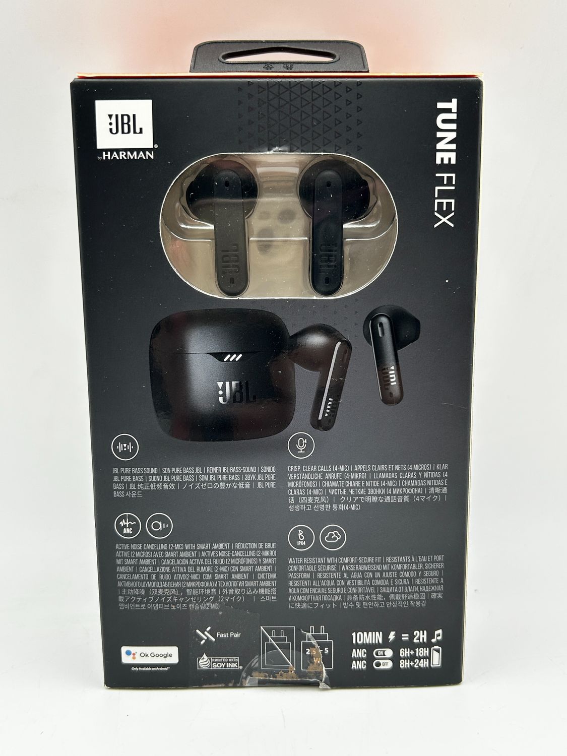 Słuchawki bezprzewodowe JBL Tune Flex TWS ANC Bluetooth czarne