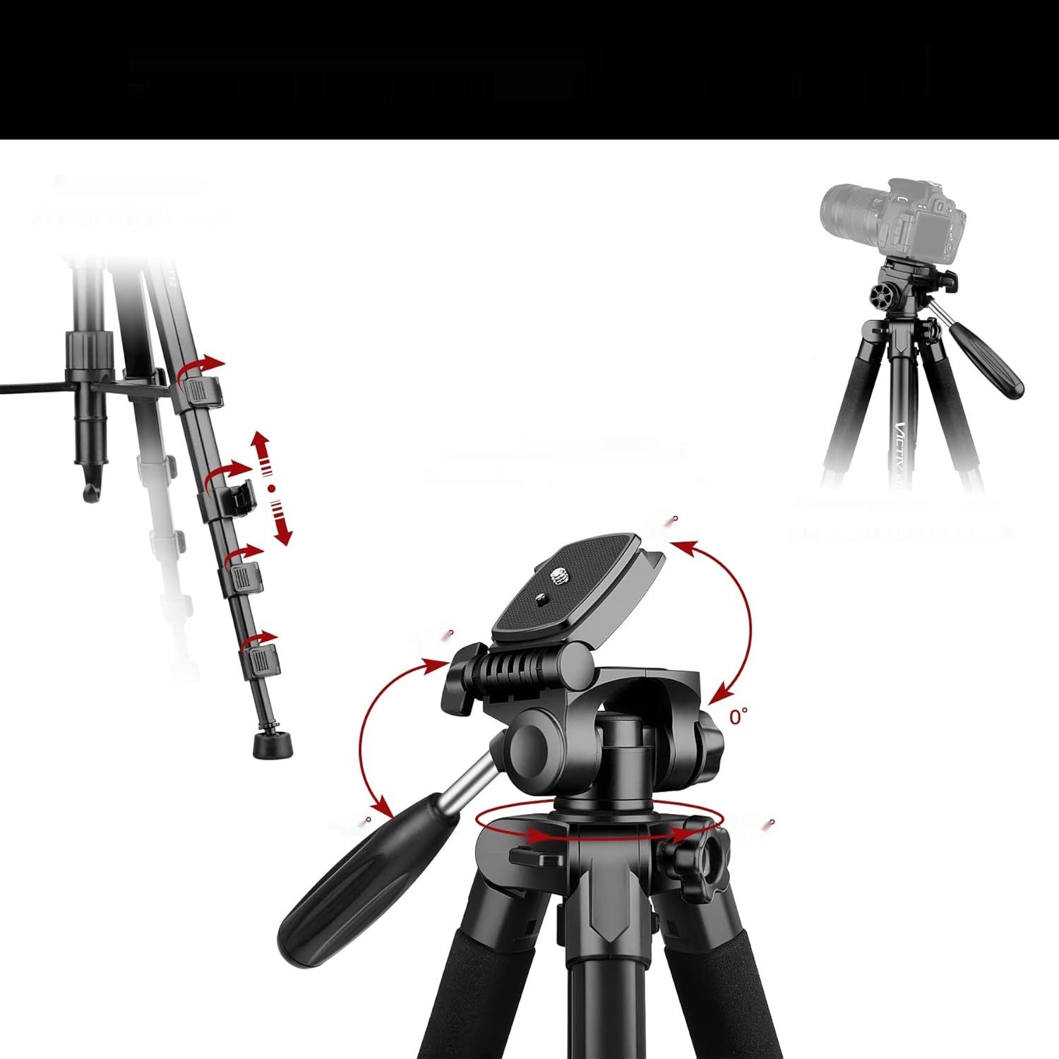 оранжевый цвет.        Victiv statyw do aparatu 72 cali, aluminiowy monopod T72, maksymalna高さ