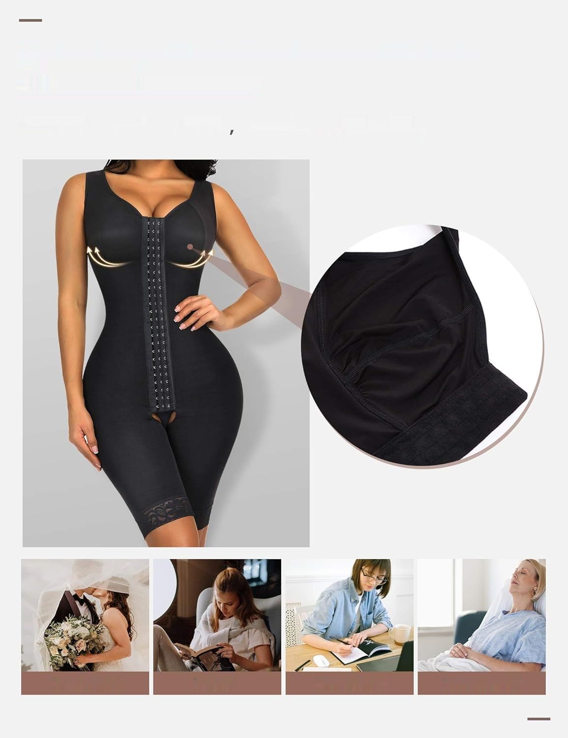 FeelinGirl Shapewear – damski modelujący gorset jednoczęściowy z nogawkami