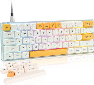 Klawiatura mechaniczna SOLIDEE 60% Honey Milk z przełącznikami czerwonymi