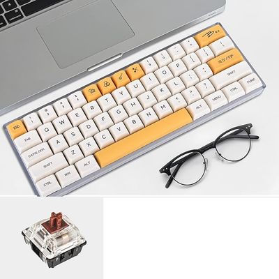 Klawiatura mechaniczna SOLIDEE 60% Honey Milk z przełącznikami czerwonymi