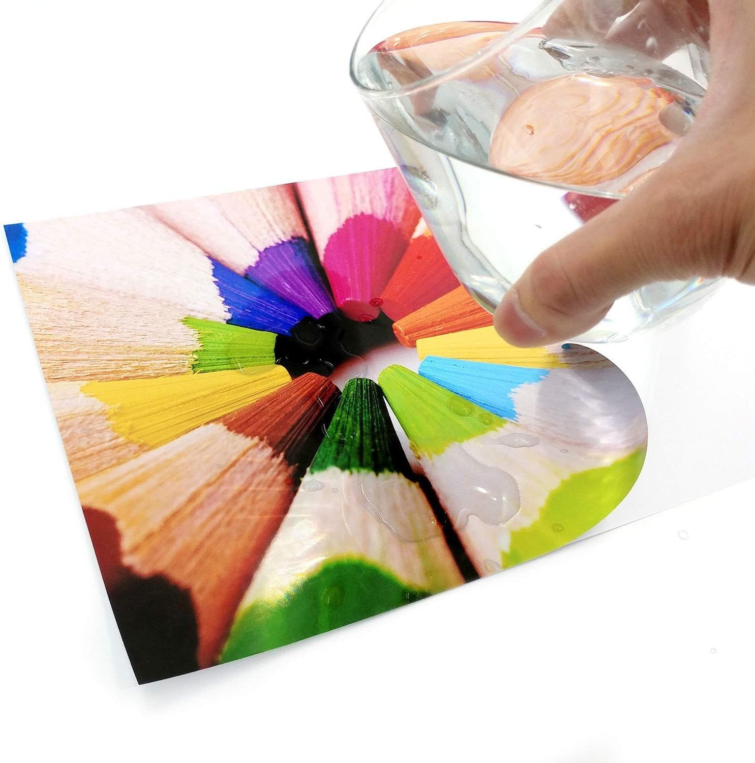 Evergreen Goods EVG – 100 arkuszy samoprzylepnego papieru fotograficznego A3, biały, błyszczący