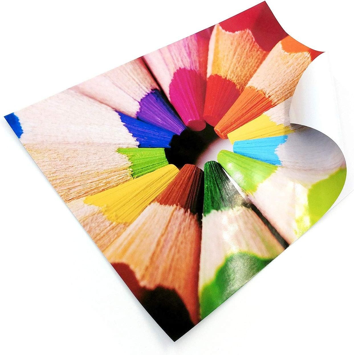 Evergreen Goods EVG – 100 arkuszy samoprzylepnego papieru fotograficznego A3, biały, błyszczący