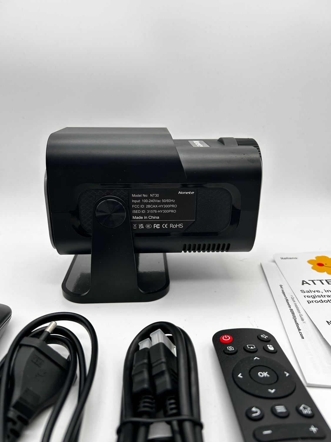 Projektor przenośny Nonete 4K 1080P z WiFi