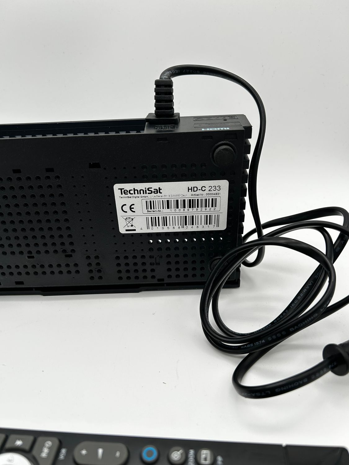 TechniSat Odbiornik HD-C 233 HD do telewizji cyfrowej kablowej HDTV, D