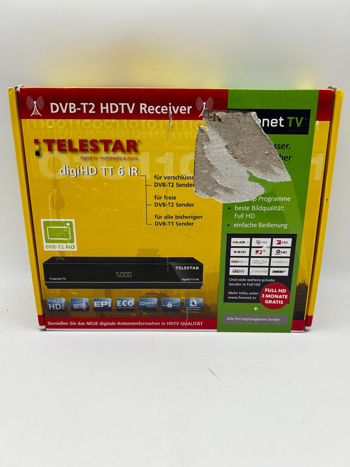 TELESTAR digiHD TT 6 IR – Odbiornik DVB-T2 i DVB-C (w tym 3 miesiące)