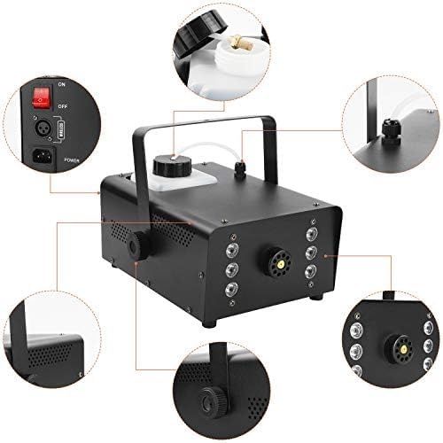 Wytwornica dymu UKing 1500W z 6 diodami RGB LED, imprezowa maszyna