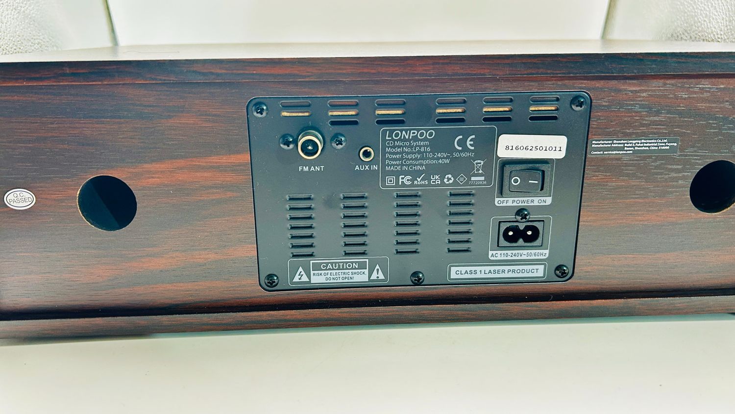 Micro Chaîne HiFi LONPOO LP-816 z CD, Bluetooth, USB i radiem FM