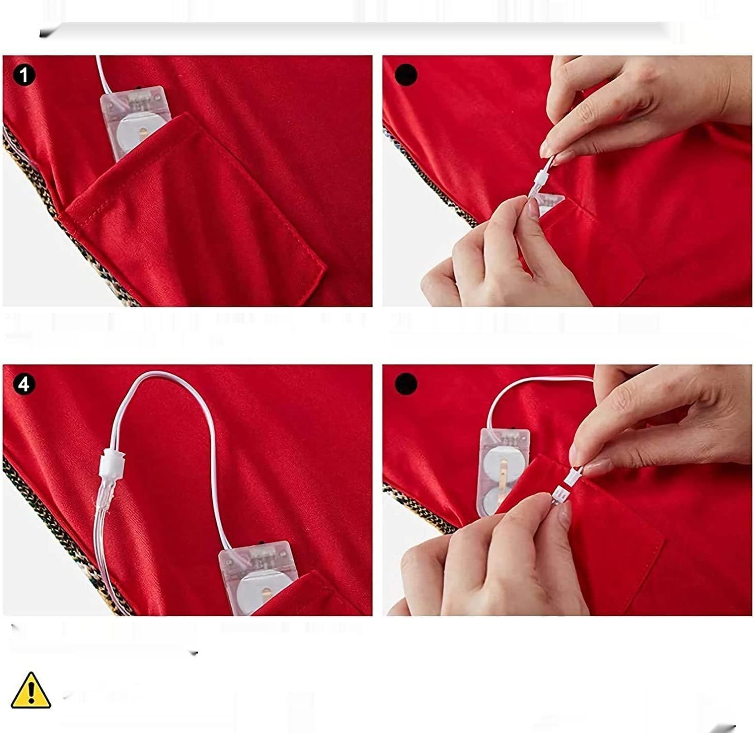 Sweter świąteczny uniseks Belovecol z diodami LED, brzydki świąteczny