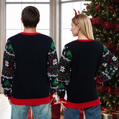 Sweter świąteczny uniseks Belovecol z diodami LED, brzydki świąteczny