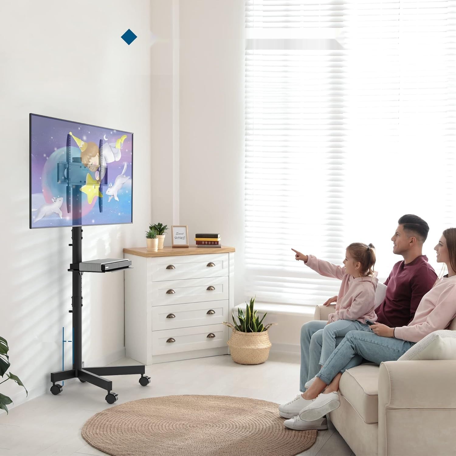 MODEL FM411.        BONTEC Mobilny stojak na telewizor na kółkach do telewizorów plazmовых