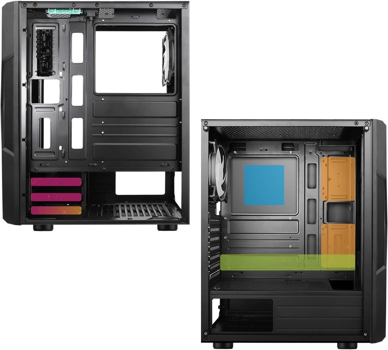 SPIRIT OF GAMER CLONE III – Obudowa PC Gamer RGB, Midi Tower, Czarna