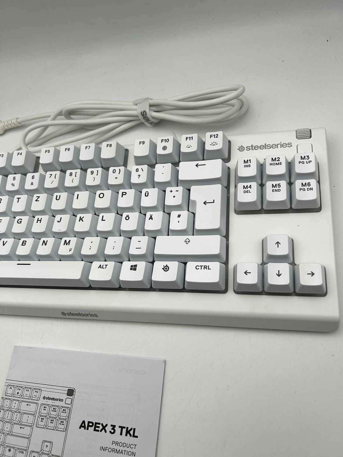 SteelSeries Apex 3 TKL White RGB – klawiatura gamingowa