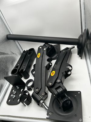 Ergosolid Obrotowy, solidny uchwyt biurkowy z podnośnikiem gazowym do
