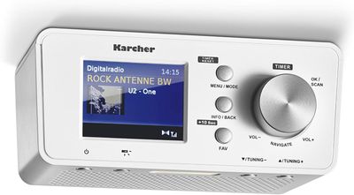 Karcher RA 2035D podszafkowe radio z DAB+/FM (20 stacji radiowych)