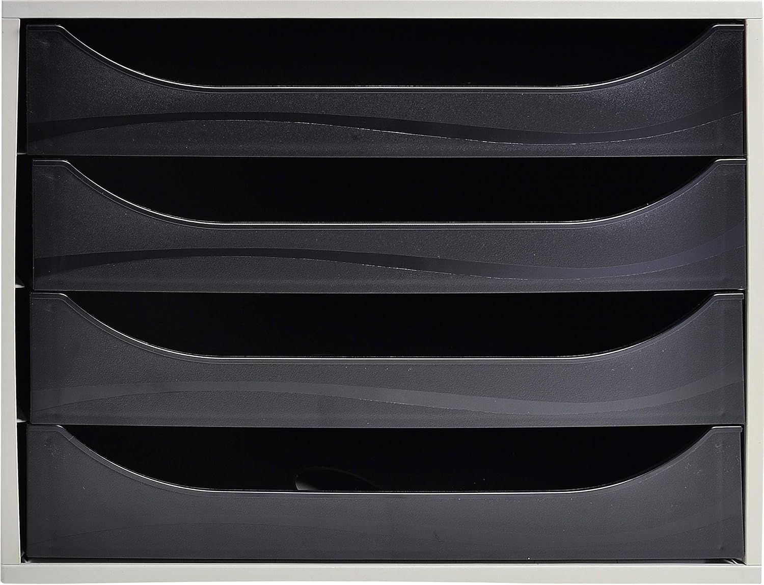 Exacompta 2286014D Szafka z szufladami, szary/czarny, 34,8 x 28,4 x 23