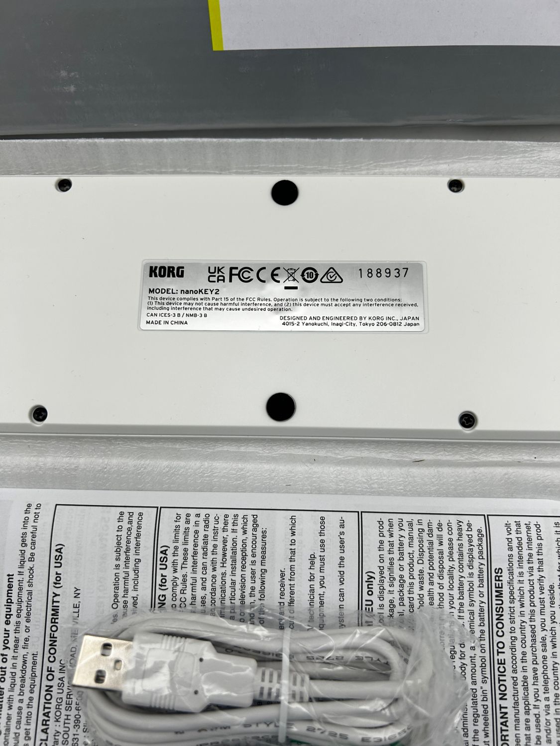 KORG nanoKEY2 – klawiatura USB MIDI 25 klawiszy, uszkodzona