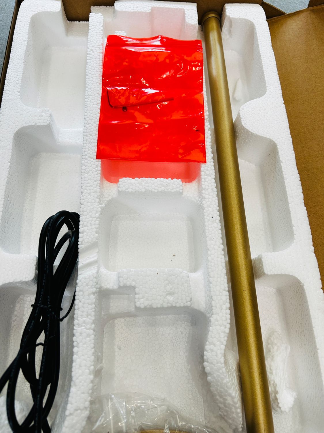 EDISHINE Regulowana lampa podłogowa LED 3000K ciepła biel, złota