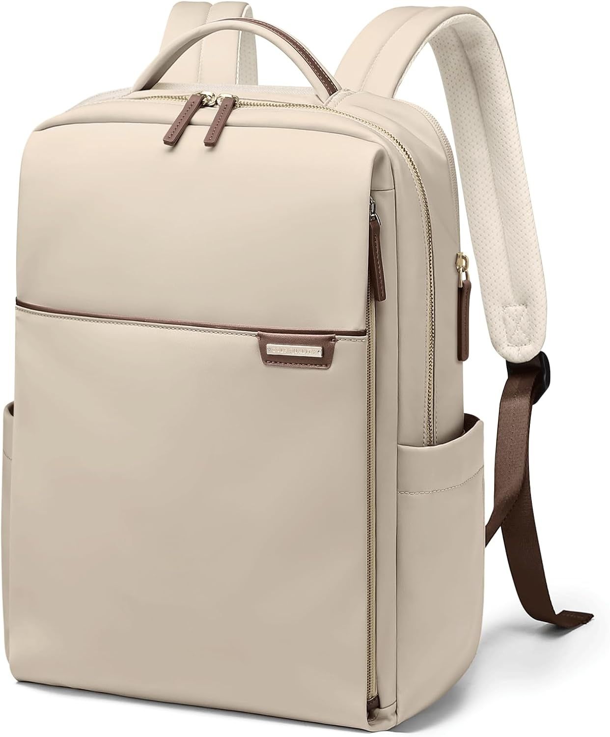 GOLF QUALITY Laptop Backpack, Hand Luggage, 16 Inches, Backpack for Men and Women, Business Backpack, Waterproof, Backpack Daypack for School, Cycling, Leisure and Travel, apricot, 16 Zoll