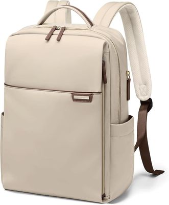 GOLF QUALITY Laptop Backpack, Hand Luggage, 16 Inches, Backpack for Men and Women, Business Backpack, Waterproof, Backpack Daypack for School, Cycling, Leisure and Travel, apricot, 16 Zoll