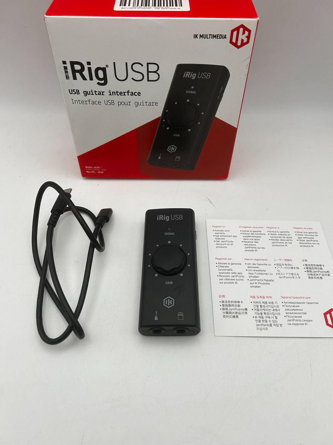 IK Multimedia iRig – interfejs audio USB do gitary, 24 bit / 48 kHz