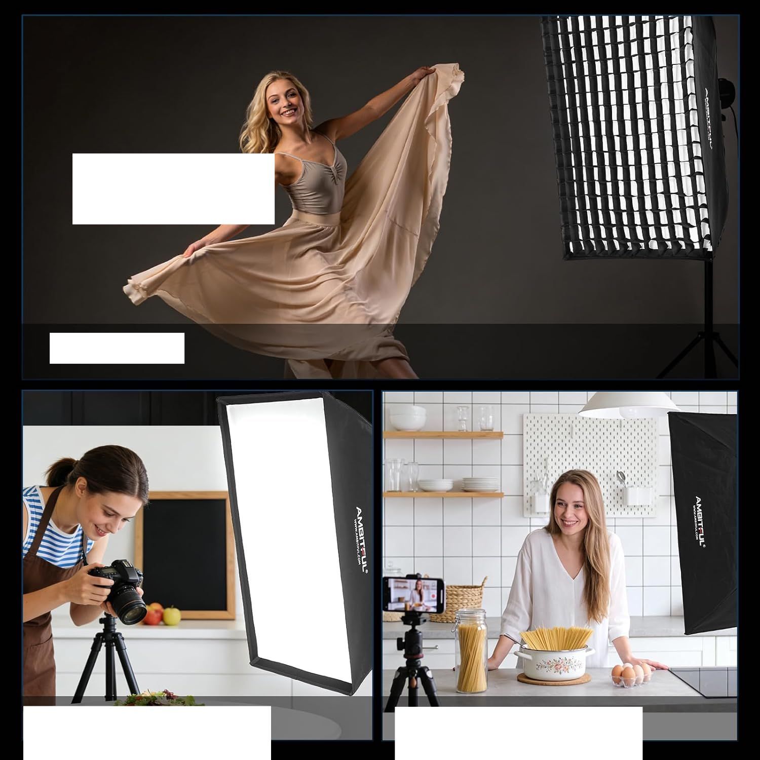 нужно изменить описание. AMBITFUL FW60x90 60 x 90 cm siatka o strukturze plastra miodu Bowens softbox, z siatką o strukturze plastra miodu + torba do przenoszenia, do lampy Bowens