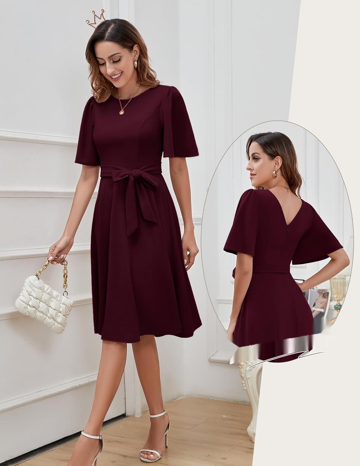 Bbonlinedress – damska sukienka midi vintage na koktajl