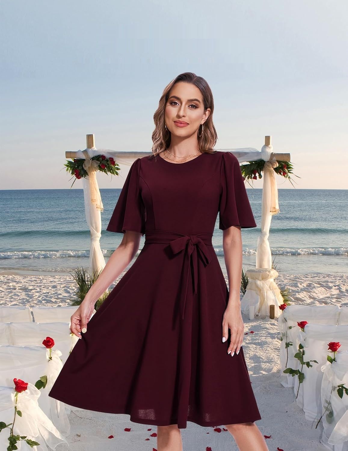 Bbonlinedress – damska sukienka midi vintage na koktajl