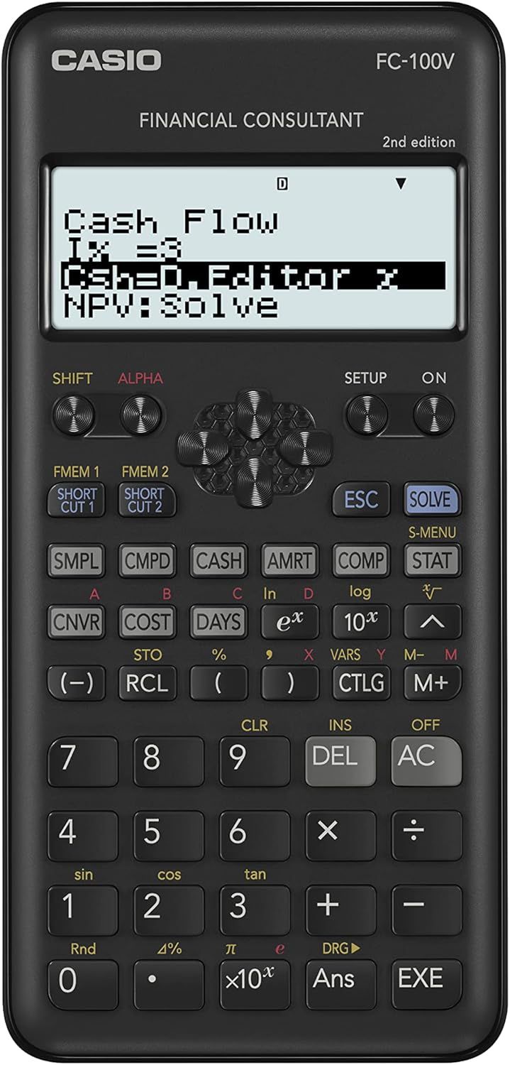 Casio FC-100V-2-W-ET kalkulator finansowy Second Edition