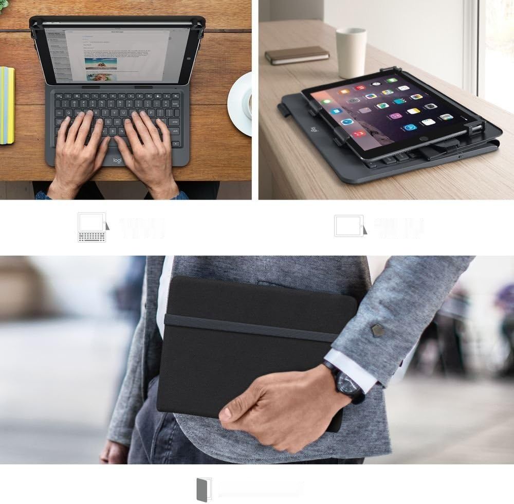Logitech Universal Folio z klawiaturą do tabletów 9–10" (23–25,5 cm), układ nordycki
