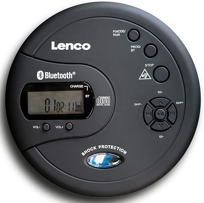 Lenco CD-300 – przenośny odtwarzacz CD z Bluetooth i MP3 (czarny)