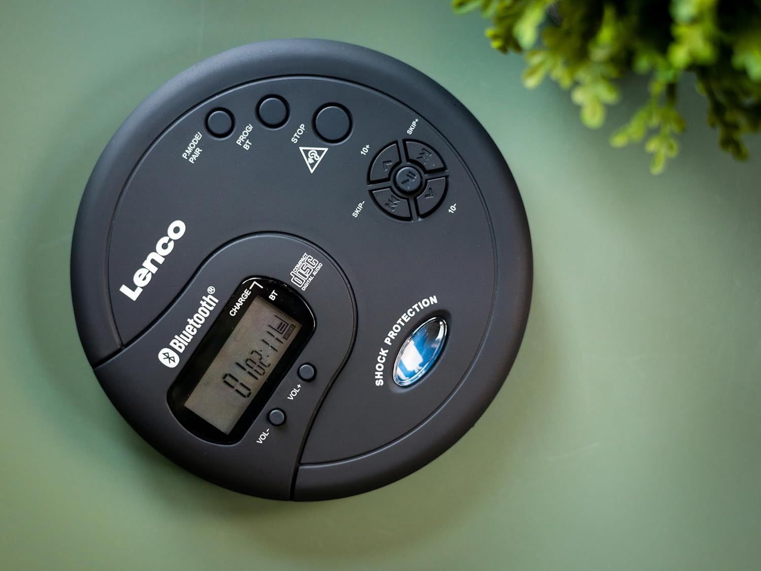 Lenco CD-300 – przenośny odtwarzacz CD z Bluetooth i MP3 (czarny)