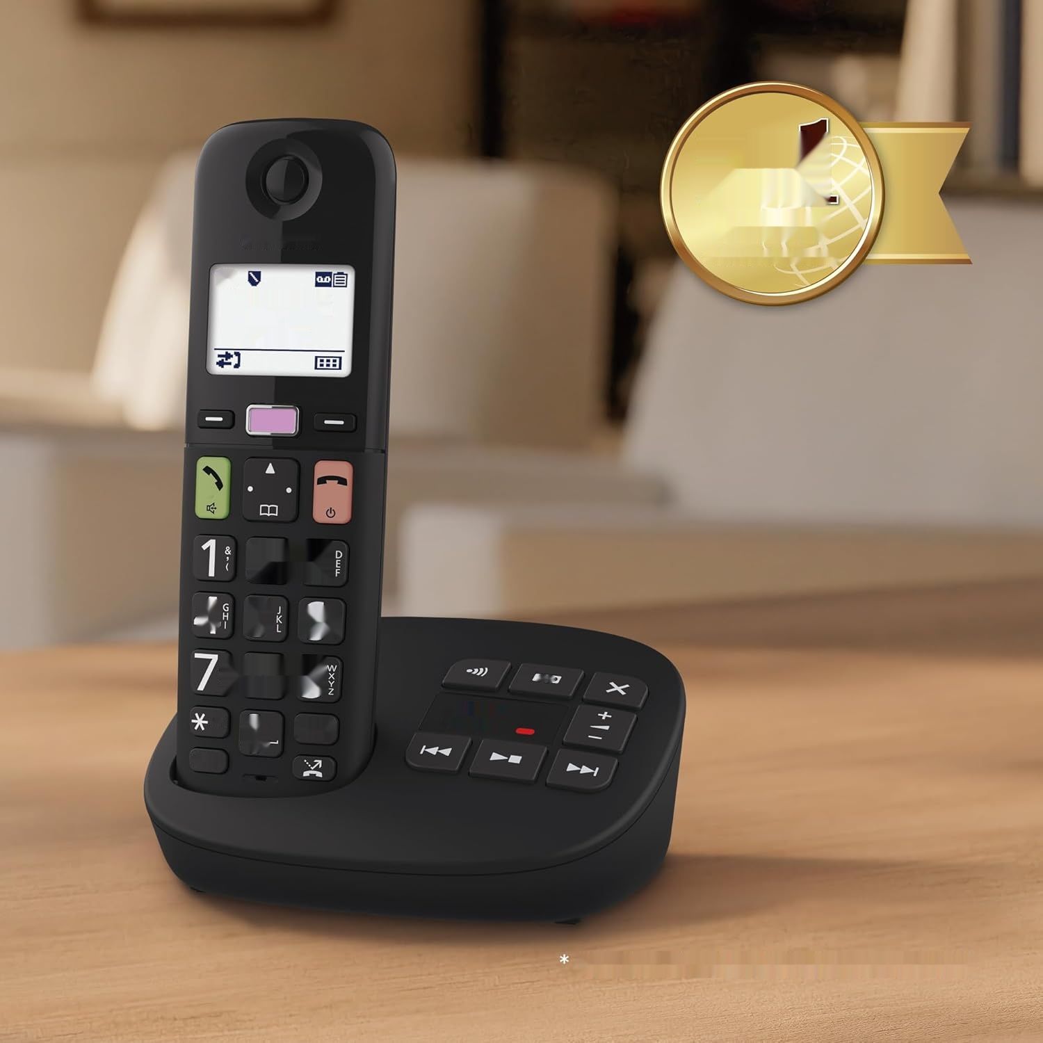 Panasonic KX-TGU130EXB cyfrowy telefon bezprzewodowy z automatyczną  ,