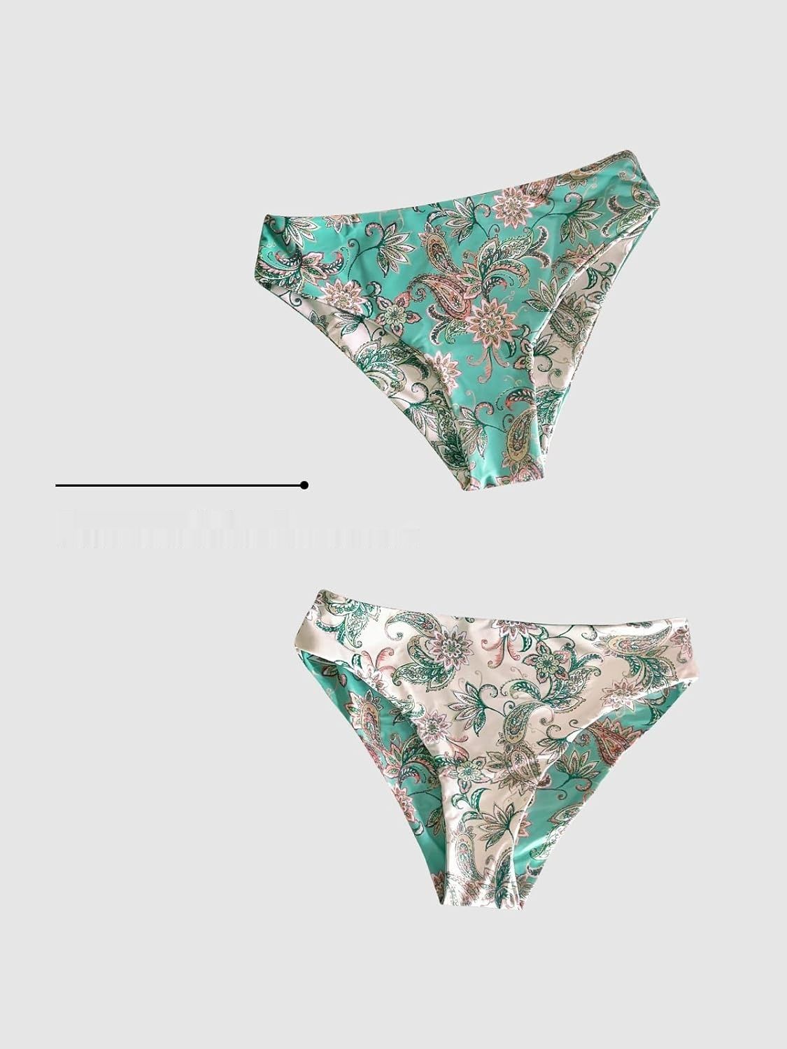 CUPSHE Dwuczęściowy strój kąpielowy damski V-neck z troczkami