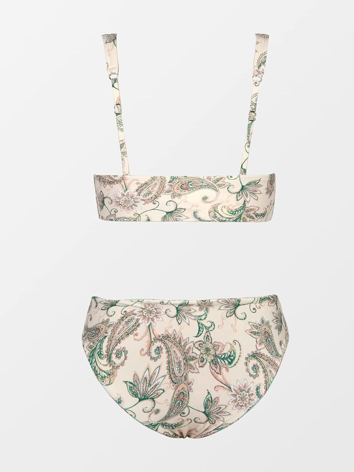 CUPSHE Dwuczęściowy strój kąpielowy damski V-neck z troczkami