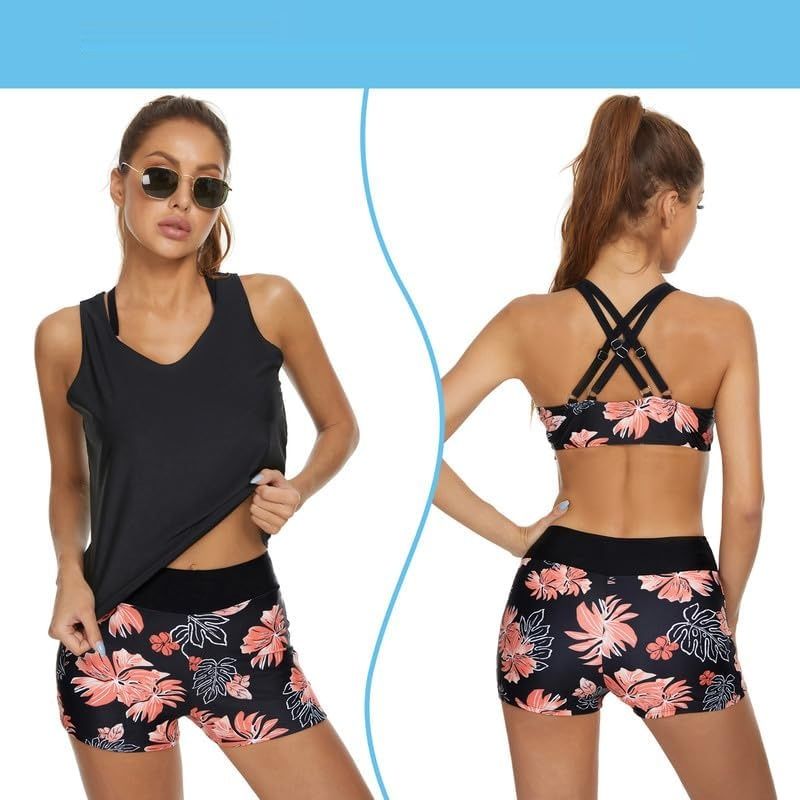 JASAMBAC Tankini 3-częściowy – kostium kąpielowy damski