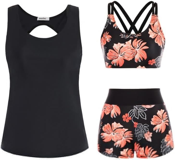 JASAMBAC Tankini 3-częściowy – kostium kąpielowy damski