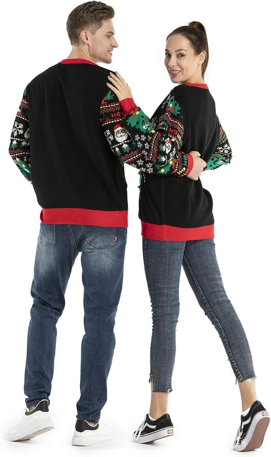 OFF THE RACK Unisex sweter świąteczny z LED