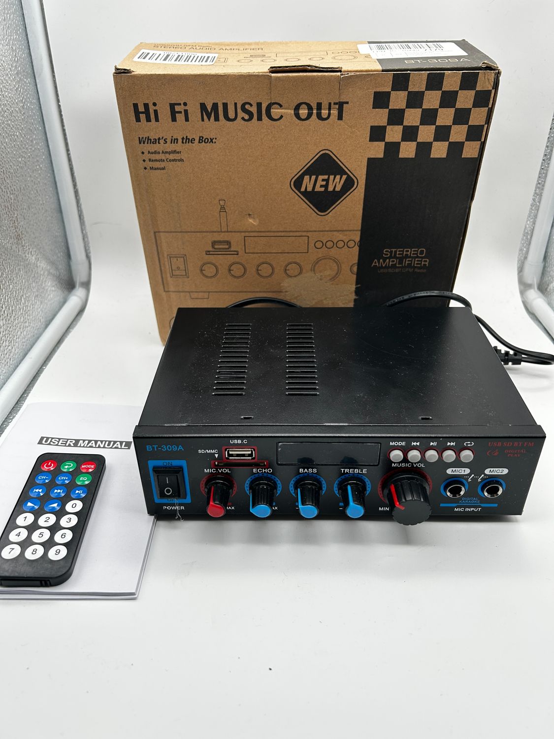 Wzmacniacz audio HiFi 600 W z Bluetooth 5.0