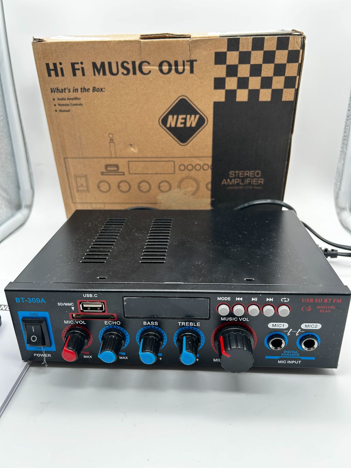 Wzmacniacz audio HiFi 600 W z Bluetooth 5.0