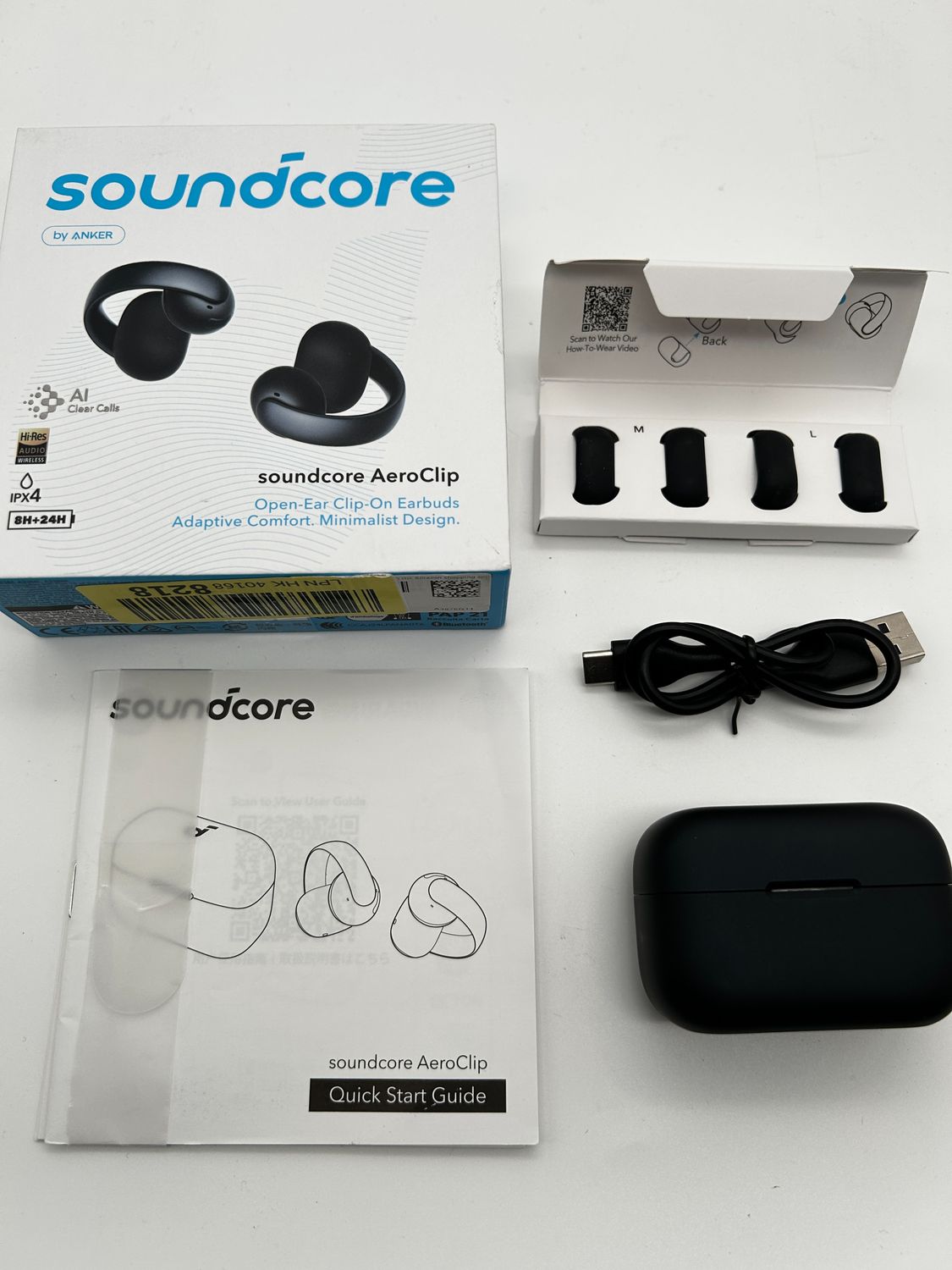ANKER Soundcore AeroClip black – otwarte słuchawki clip-on
