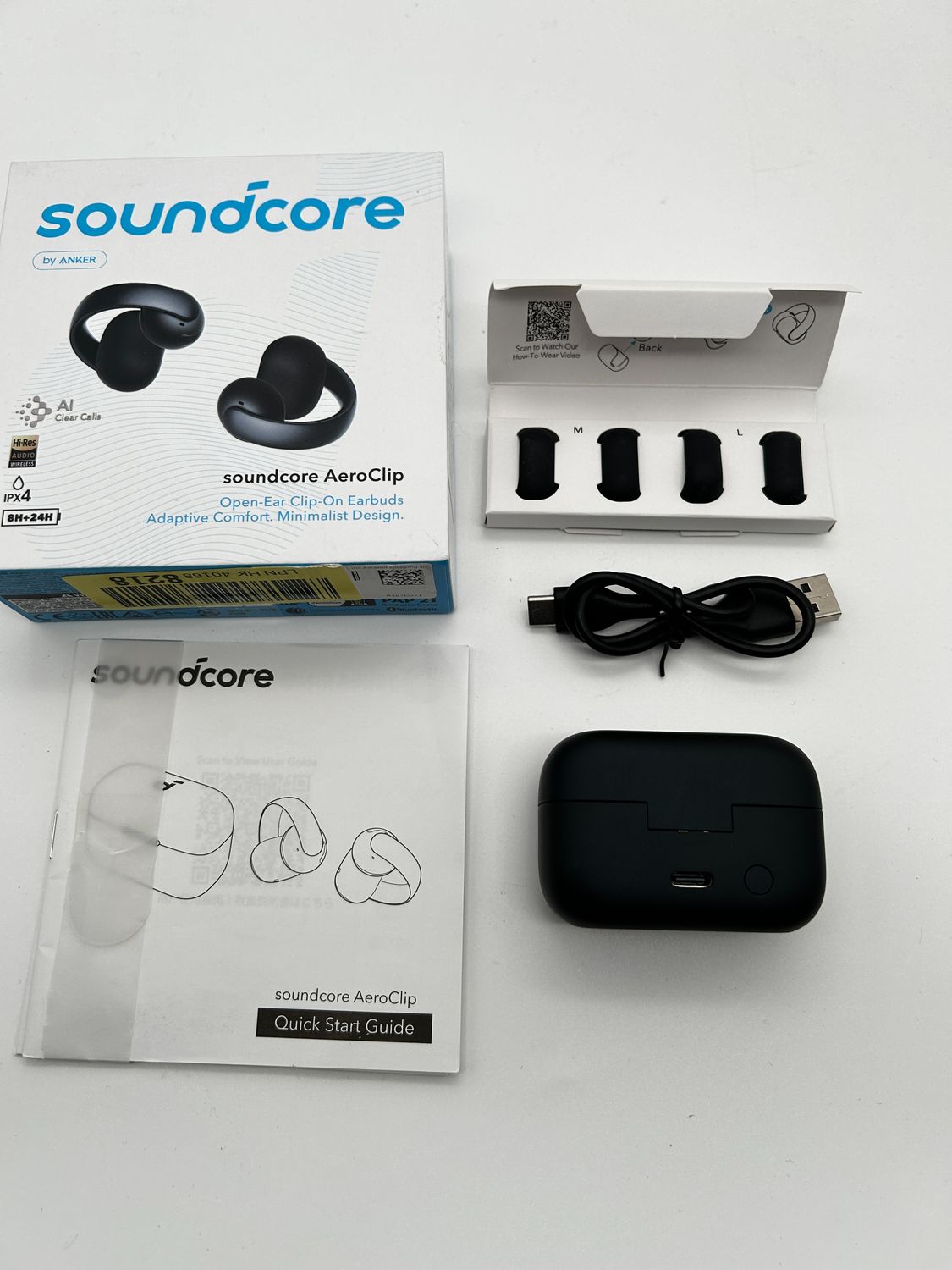 ANKER Soundcore AeroClip black – otwarte słuchawki clip-on