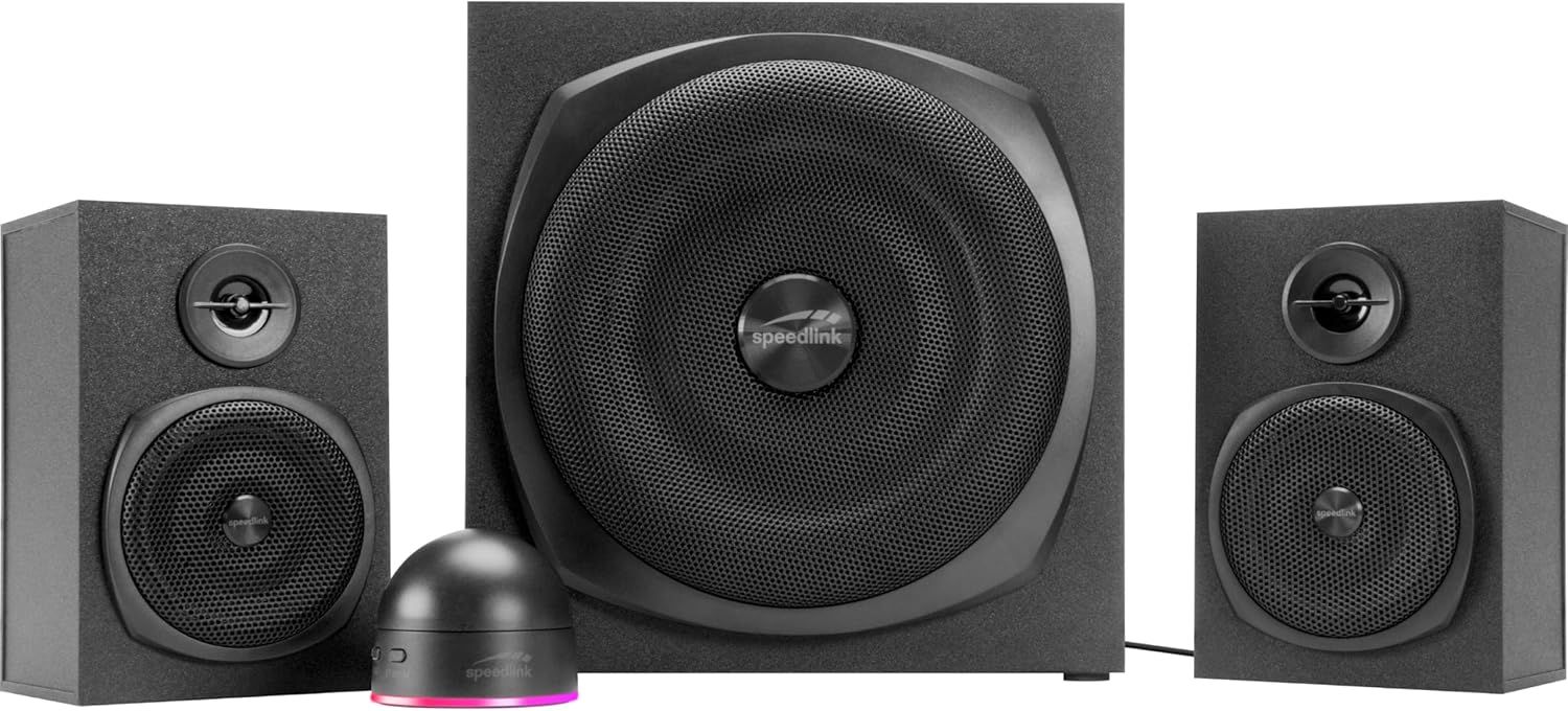 Speedlink GRAVITY LT głośniki komputerowe 2.1 z Bluetooth - z drewnian
