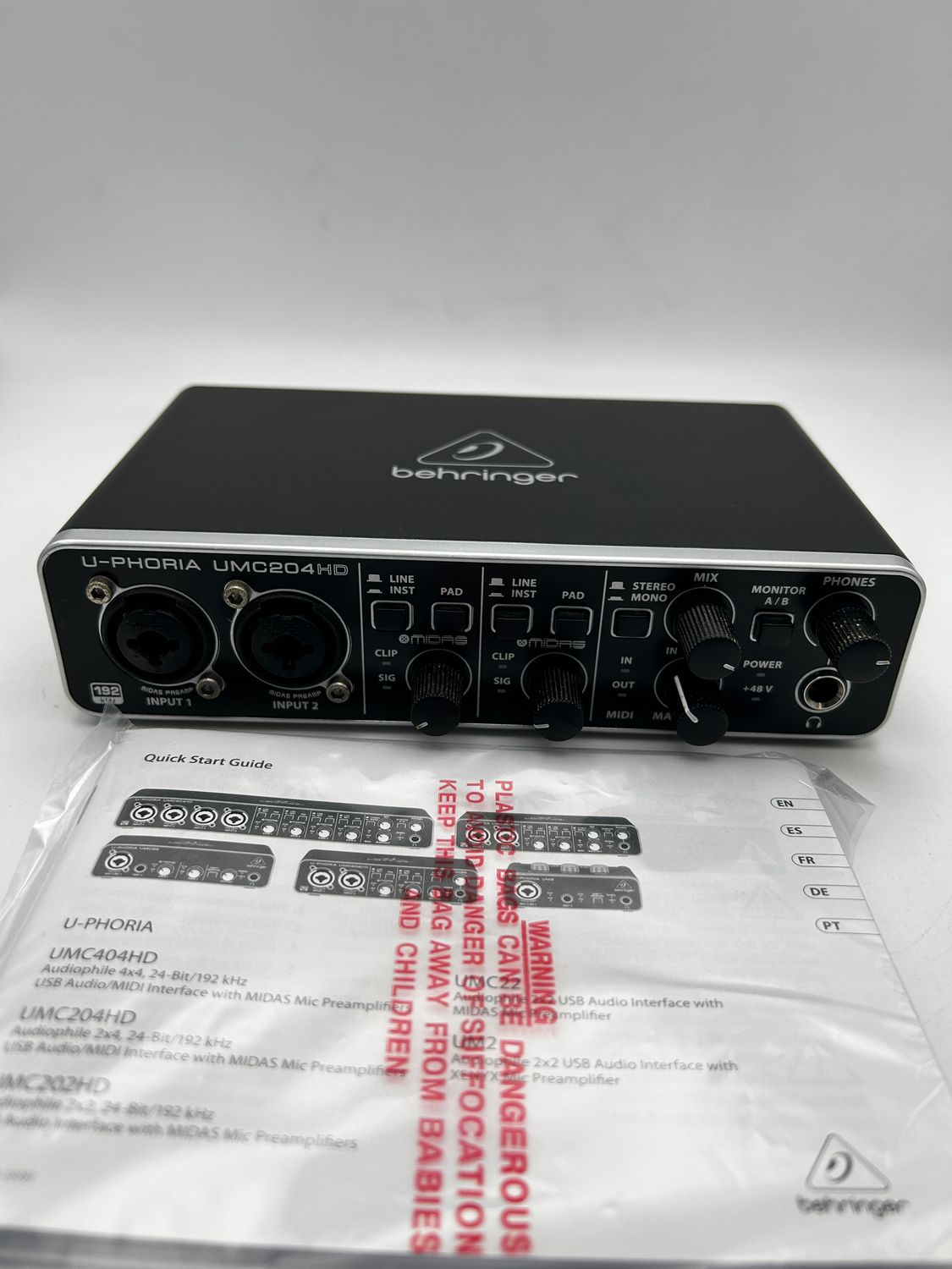 Behringer UMC204HD – interfejs audio/MIDI USB