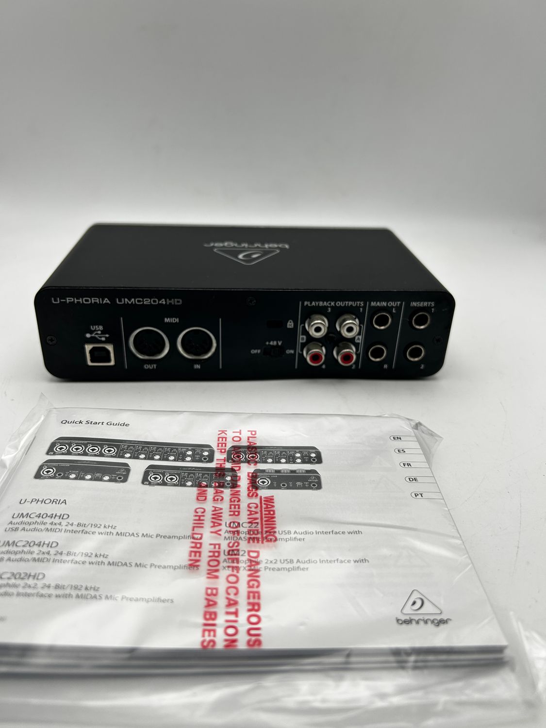 Behringer UMC204HD – interfejs audio/MIDI USB