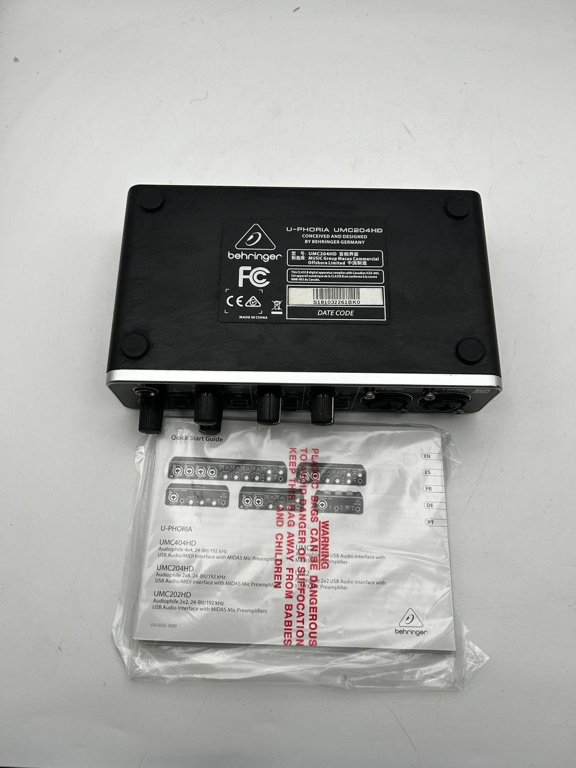 Behringer UMC204HD – interfejs audio/MIDI USB